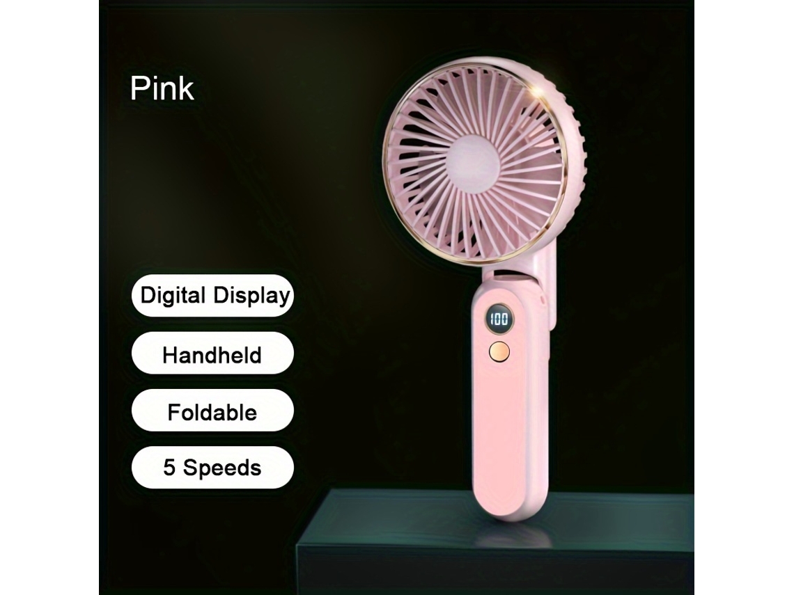 Ventilador Portátil Plegable, Motor Silencioso Sin Escobillas, Duradero Y Robusto, Fácil De Usar, De Alta Potencia.