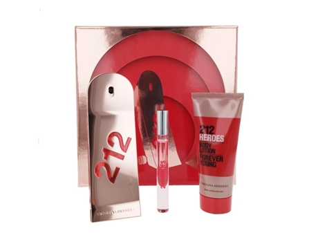 Juego de Perfume Carolina Herrera Heroes For Her 3 Peças