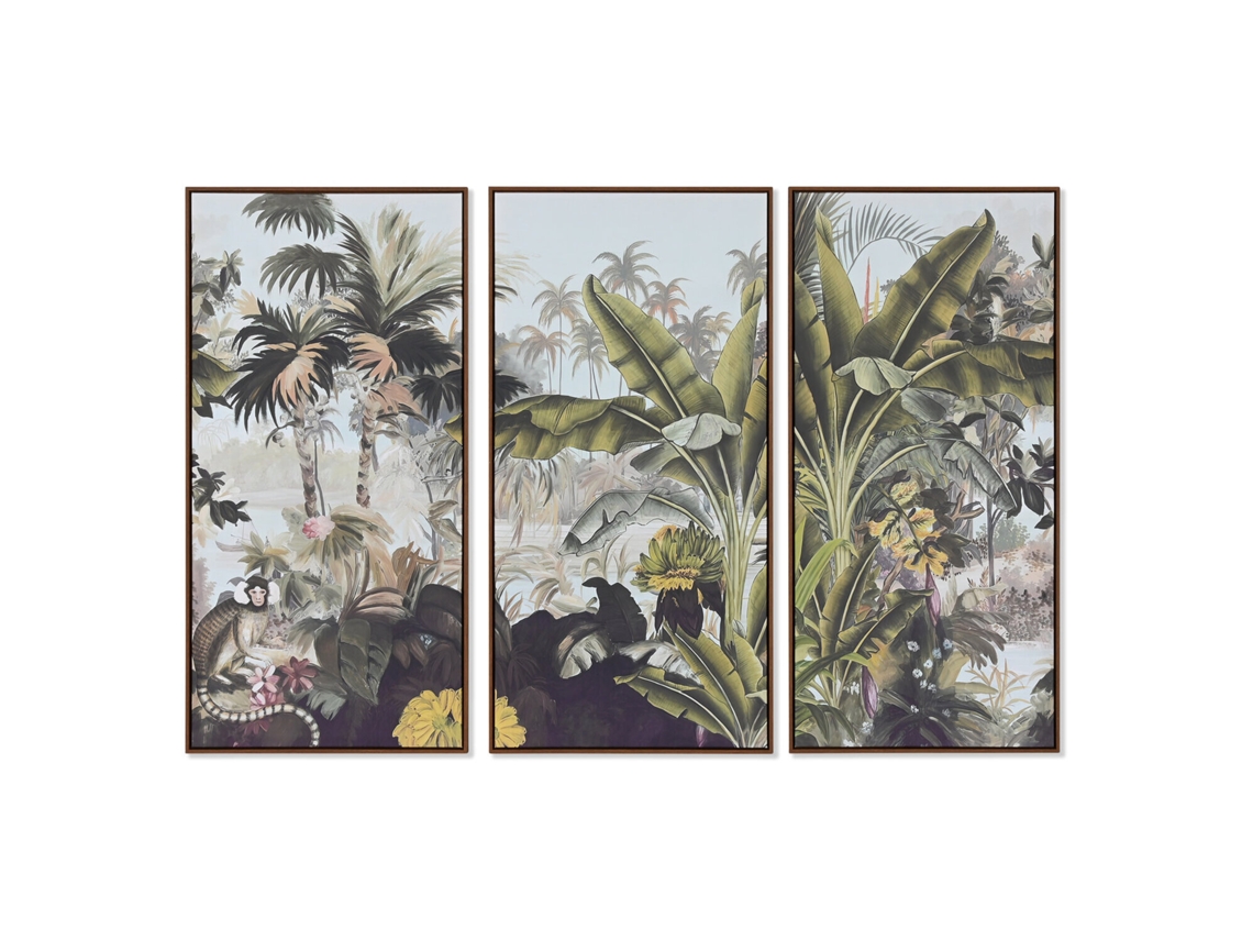 Set 3 Cuadro Ps Lienzo Tropical 180x4x120cm