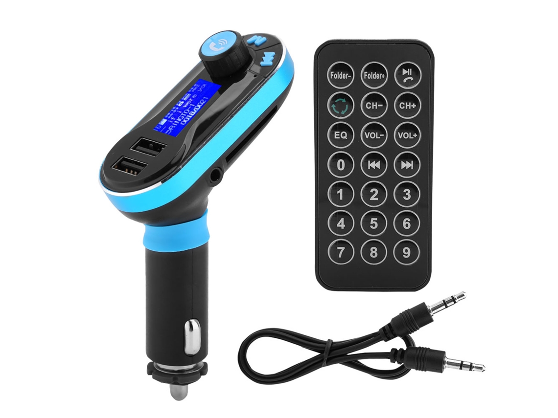 Transmisor Fm Bluetooth Mp3 Con Doble Puerto Usb Y Control Remoto Para Automóvil.