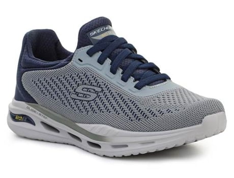 Zapatillas Deportivas SKECHERS Arch Fit Orvan Trayver (Blanco, Azul Mariño, Gris - Tejido- 41)