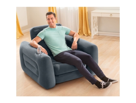 Sillón Extraíble INTEX Gris PVC