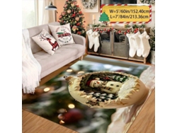 Alfombra navideña con Papá Noel y árbol Vayotoy