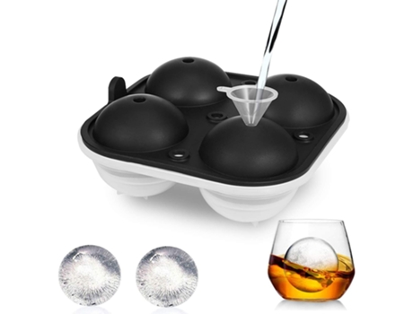 Molde de esfera grande, bandejas de cubitos de hielo de silicona para whisky, molde de bola de hielo, esfera redonda, fabricante de bolas de hielo,...
