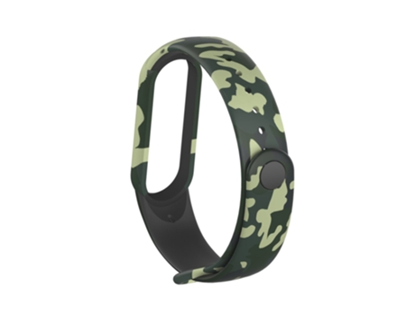Correa TPU + PU ajustable para Xiaomi Mi Band 5 - verde/camuflaje