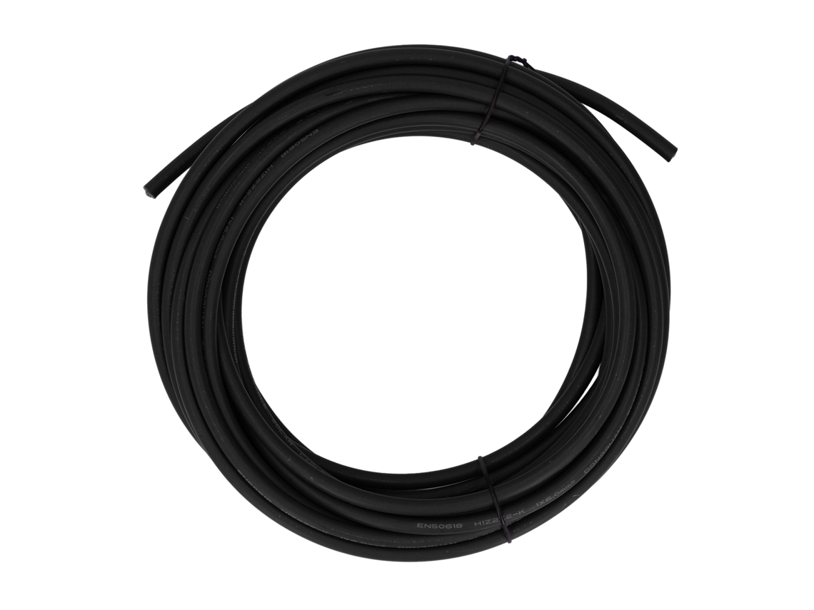 Cable De Extensión Solar 10m Cobre Estanado Xlpe Anticorrosivo Para Sistema De Estación De Energía Solar Negro