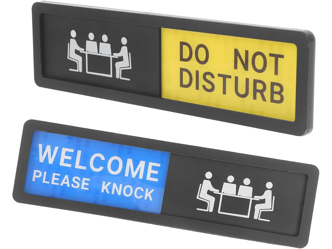 Juego De 2 Letreros Para Puertas Corredizas: "no Molestar" Y "por Favor, Llame A La Puerta".
