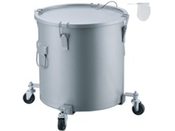 Contenedor de aceite usado Tekmaquinas de 30 l con ruedas y tapa | Tanque de aceite portátil Tekmaquinas con filtro | Cubo para freidora de 30 l con ruedas