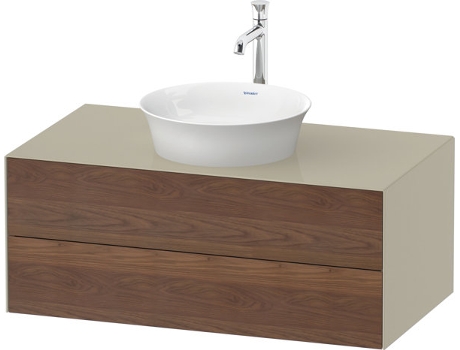 DURAVIT Tulip blanco, mueble de baño de pared, ancho 1000 x fondo 550mm, con 2 cajones, con tecnología Tip-on, WT49860