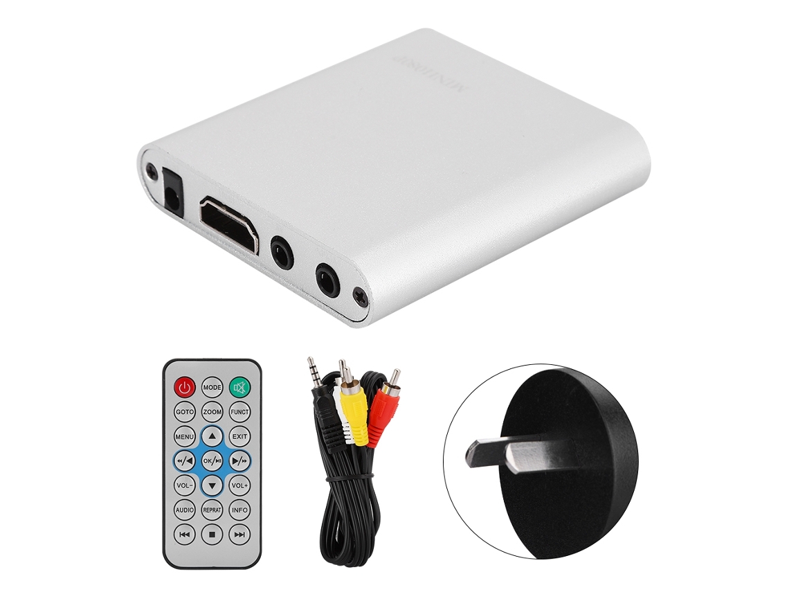 Reproductor multimedia digital HDMI de 1080p con control remoto y decodificador con disco duro