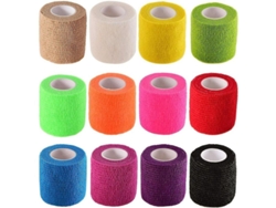 12 Cinta Autoadhesiva Elástica Para Deportes, Mango Y Articulaciones, 2 Pulgadas X5 Yards