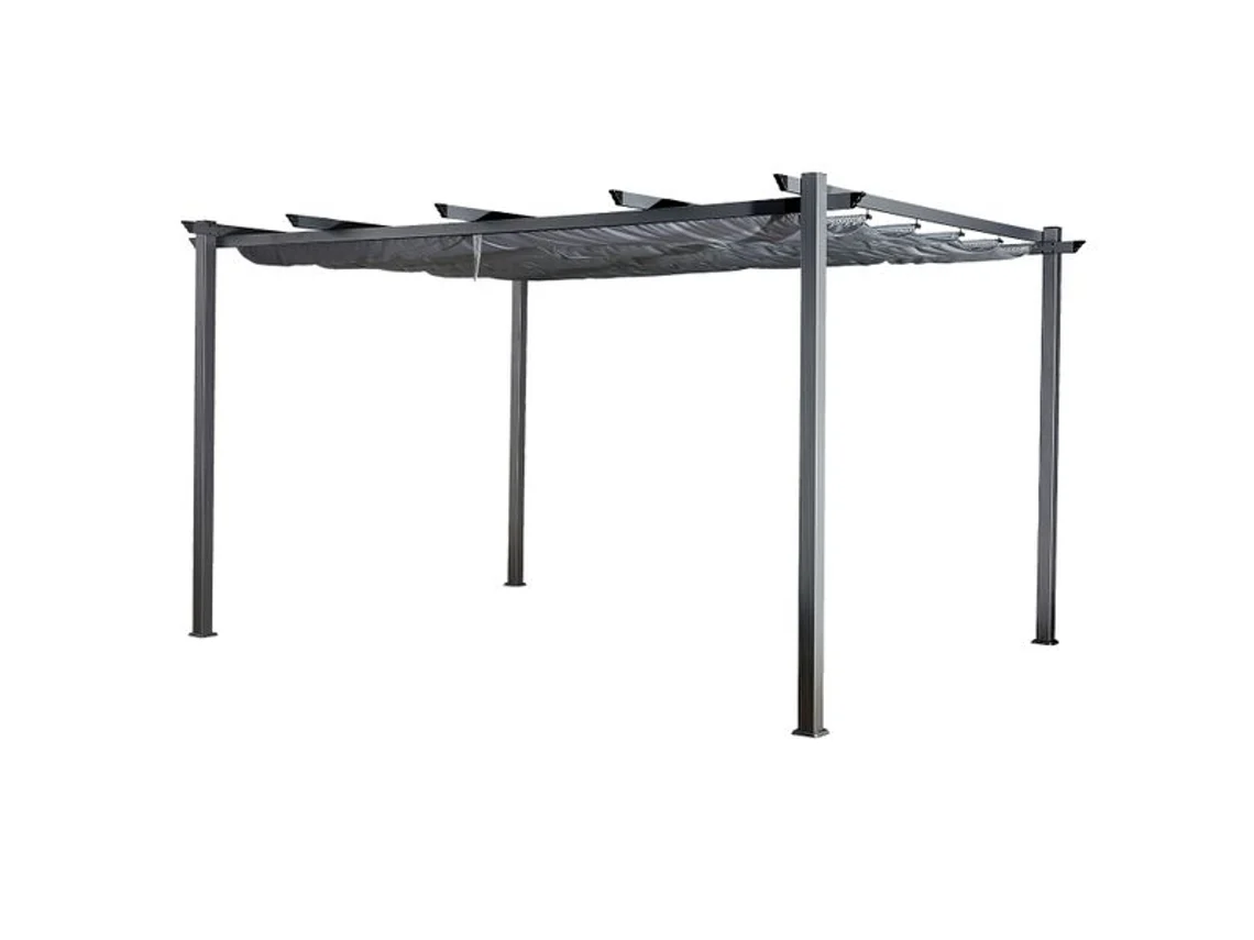 Pérgola Autoportante 3 4M Cassis Gris - Estructura De Aluminio HAPPY GARDEN