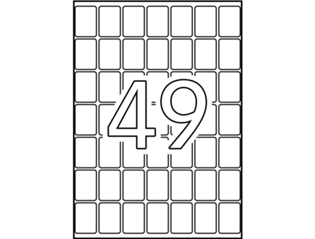 Etiquetas & Eadas con Adhesivo 15 Hojas APLI (Blanco - A5 19 X 27 mm)