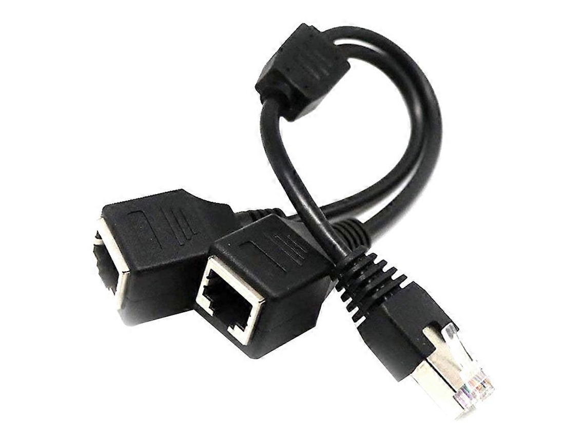 Divisor de cable Ethernet RJ45 1 macho a 2 hembras Super Cat5 Cat6 Cat7 Lan