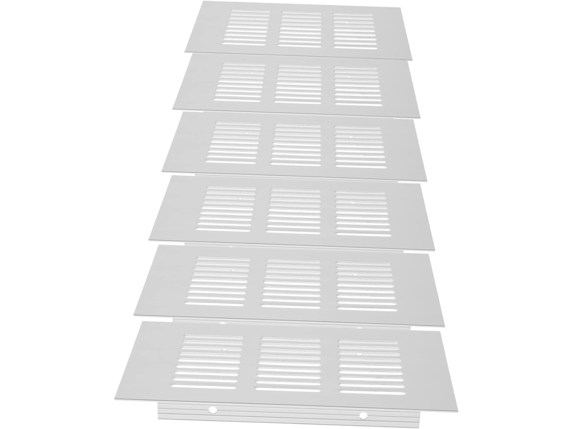 Juego de 6 rejillas de malla transpirable para muebles, unidades de ventilación rectangulares Gokoco