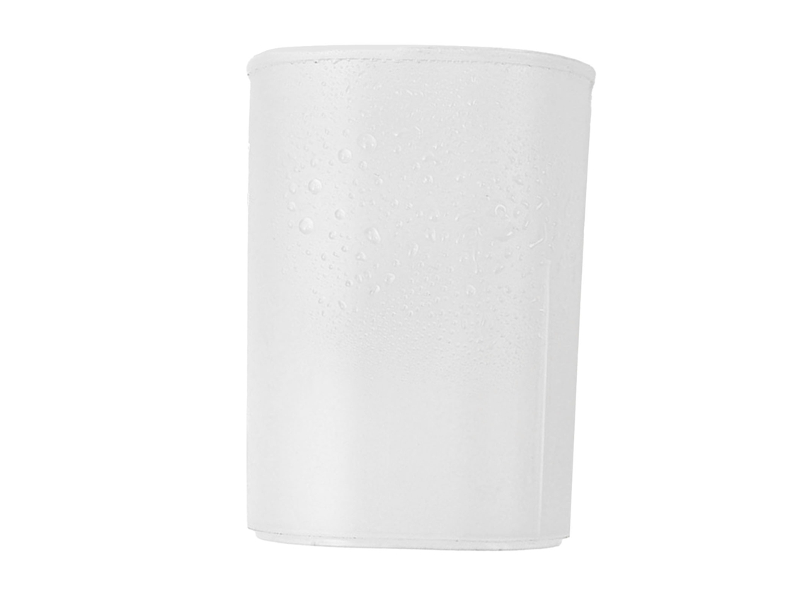 Portalápices de escritorio de plástico blanco mate con bordes lisos, pequeño recipiente para bolígrafos, lápices y borradores.