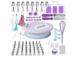 Kit de decoración de pasteles, suministros de decoración de pasteles, plato giratorio antideslizante para pasteles, nivel, raspador de glaseado, etc.