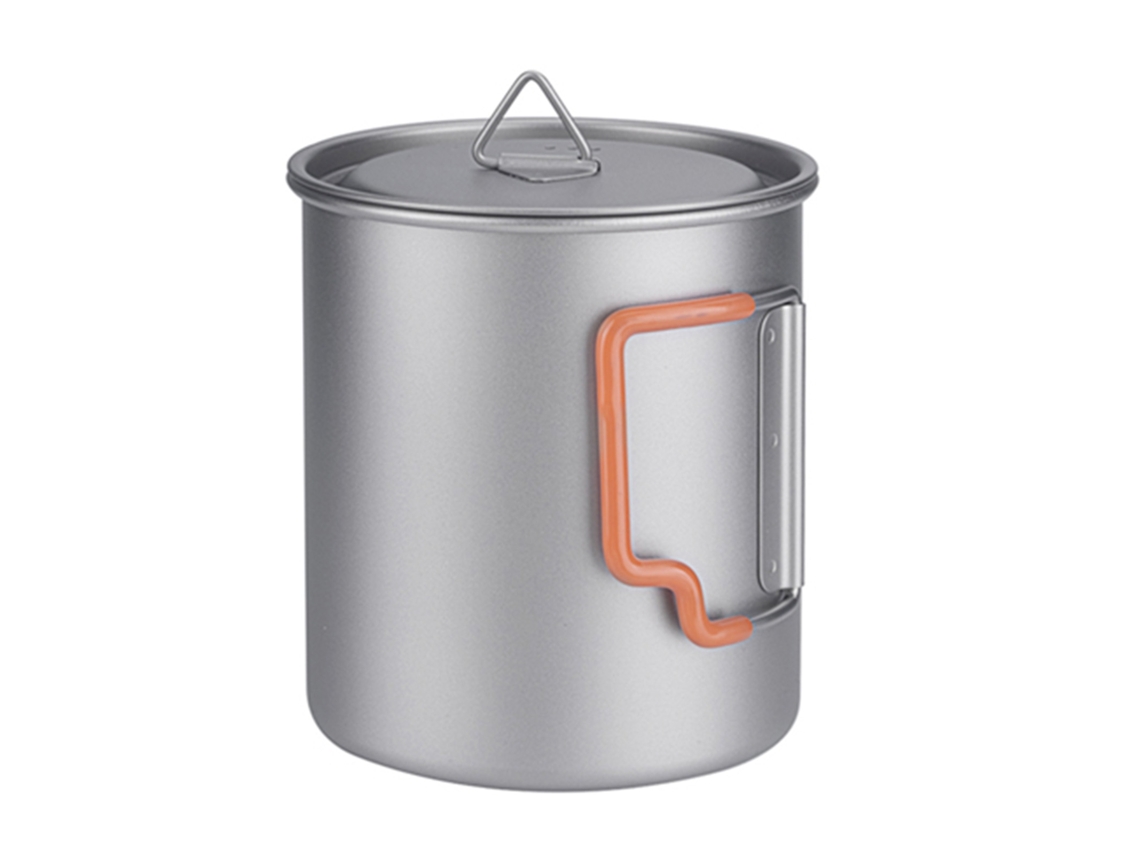 Tazas De Camping Apilables De Titanio Con Asa Plegable, Portátiles Para Viajes Al Aire Libre.