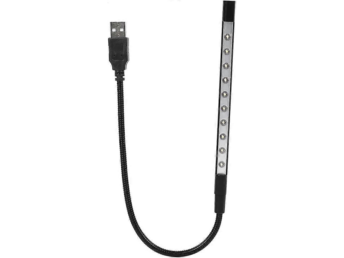 Mini lámpara de lectura con 10 LED superbrillantes, USB, flexible y portátil para viajes. Ideal para leer. Nostalgia88