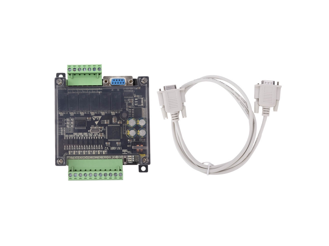 Placa controladora lógica programable FX1N-14MR, módulo controlador de relé de 24 V CC