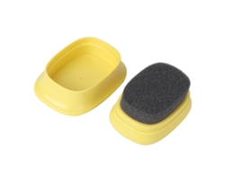 Cepillo Y Crema De Limpieza De Cuero De Color Amarillo Transparente Para El Cuidado Del Calzado.