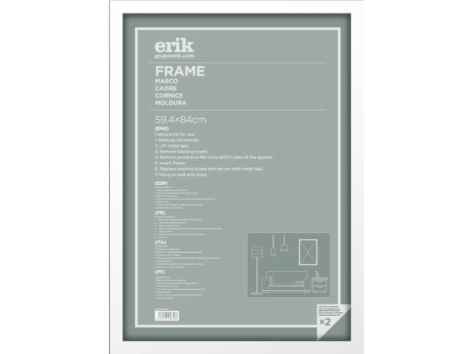 Marco ERIK EDITORES MDF Blanco (A1 59,4X84 cm)