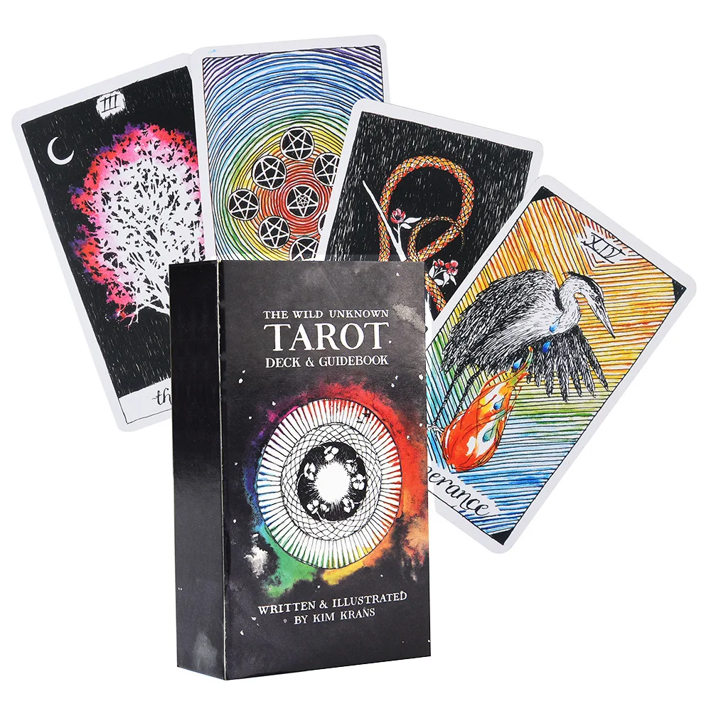 Tarot Salvaje Desconocido: Una Baraja De Tarot De 78 Cartas A Todo Color Y Un Juego De Cartas Con Guía Electrónica.