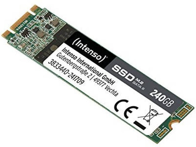 Disco SSD Interno INTENSO 3833440 (240 GB - M.2 SATA - 520 MB/s)