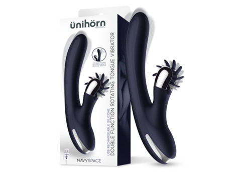 Vibrador Con Lenguas Rotadoras Azul ÜNIHÖRN