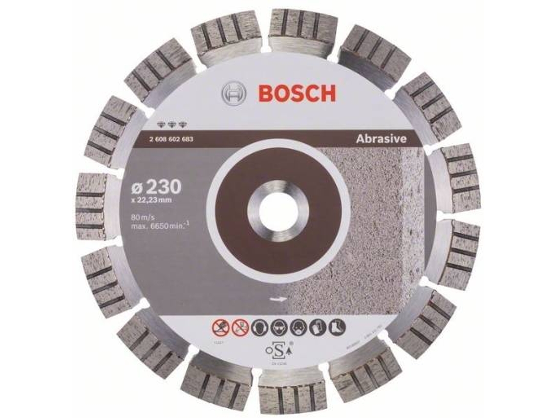 Disco de Corte de Diamante BOSCH para Abrasive 230x22.23x2.4x15 mm
