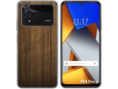 Carcasa para Xiaomi Poco M4 Pro 4G TUMUNDOSMARTPHONE Dibujos Madera Multicolor