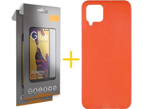 Kit Funda + 2 Protectores de Pantalla Samsung Galaxy A22 4G SKYHE Full (Rojo)