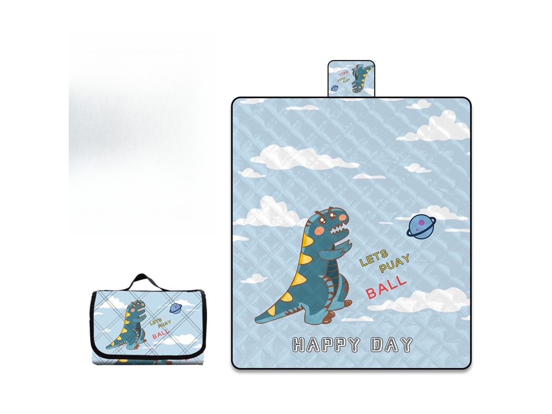 Esterilla De Picnic Impermeable Con Asa Portátil, Plegable Estándar Con Estampado De Dibujos Animados, 150x200cm (dinosaurio) Czhhmart