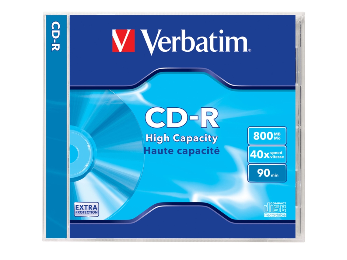 43427 CD en blanco CD-R 800 MB 1 pieza(s) VERBATIM