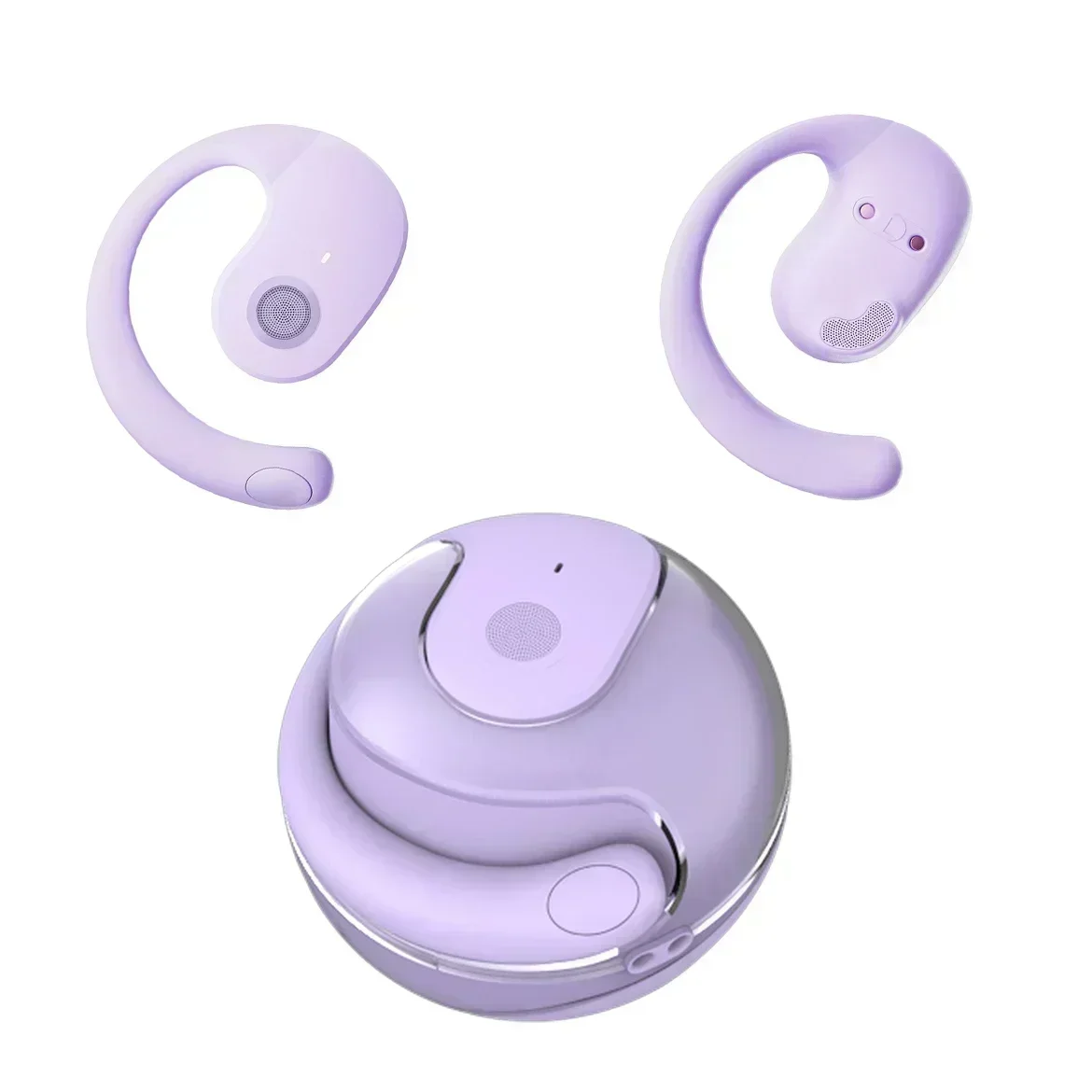 Auriculares con traducción simultánea (morado), compatibles con 144 idiomas y acentos, auriculares inalámbricos en tiempo real.