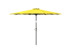 Parasol Ø300 Cm, Parasol Con Manivela, Parasol De Balcón Octogonal, Amarillo