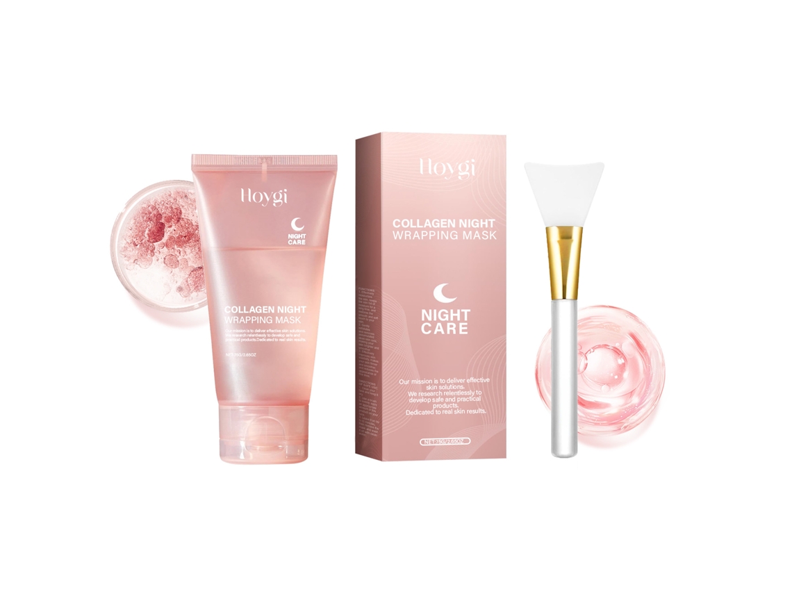 Mascarilla de colágeno removible para una piel hidratada y saludable.