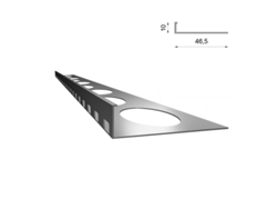 RENOPLAST SZ10 Perfil de Escalón de Aluminio para Pisos de Resina 200cm Gris Perfil de Borde de Baldosas