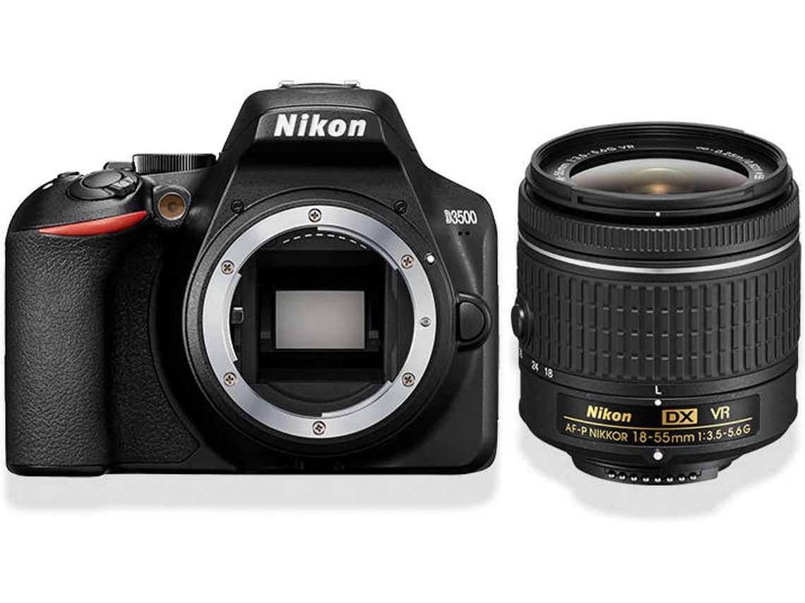 Kit Cámara Réflex NIKON D3500 + AF-P 18-55VR + Bolsa (24.78 MP - Sensor DX - ISO: 100 a 25 600)