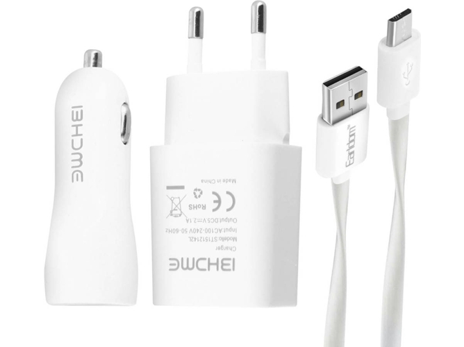 Cargador AVIZAR PACK-FAFA-MICUSB Blanco