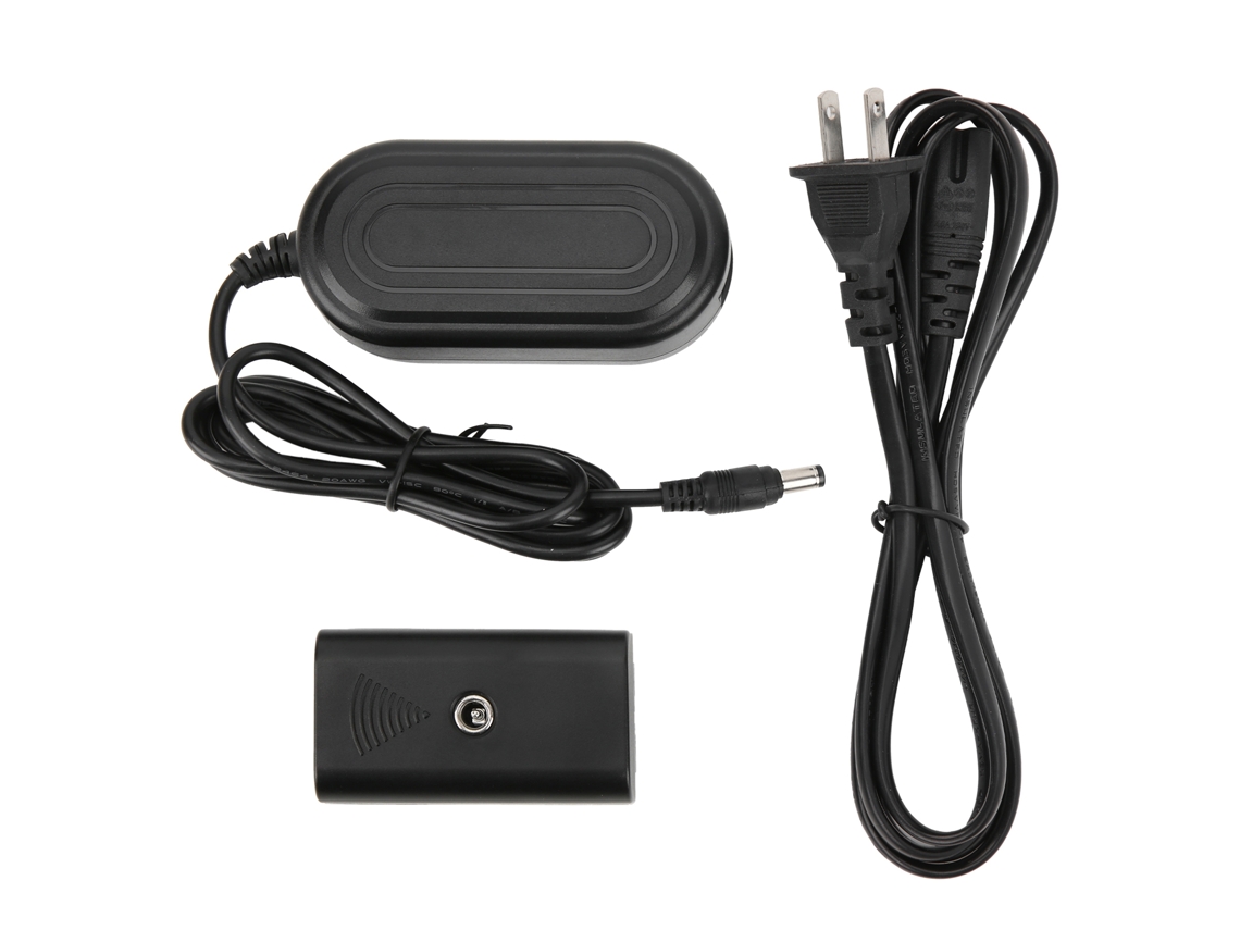Kit Adaptador De Corriente Ac Com Bateria Falsa Np-f550 Para Monitor E Luz De Preenchimento