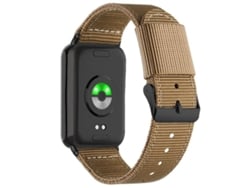 Bracelete Para Xiaomi Band 9 Pro / 8 Pro - Nylon Trançado - Fivela De Pino Preta Cáqui