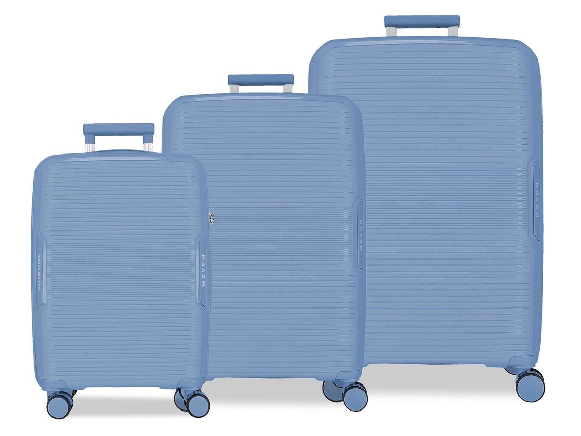 Juego de maletas MOVOM Inari azul claro (54x78x31cm 130l)
