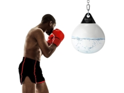 Saco de Boxeo con Agua, Bolsa de Boxeo para Agua de 45 cm y 50 kg con Cadena de Metal Ajustable, Manguera de Inyección de Agua COSTWAY