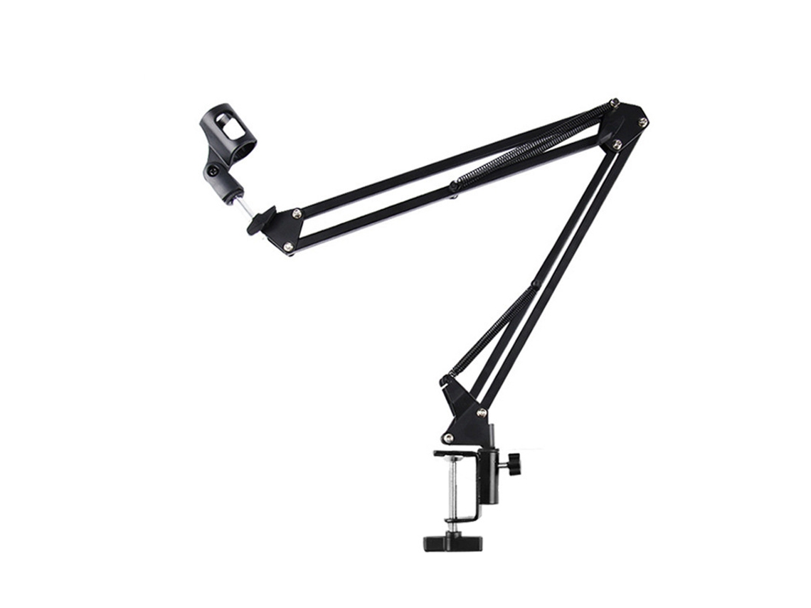 Soporte de micrófono profesional con brazo de tijera articulado flexible, soporte de mesa ajustable, Mdug