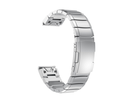 Correa de acero inoxidable cadena de eslabones con cierre para Garmin Fenix 5S - plata