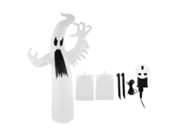 Fantasma inflable de Halloween, luces LED coloridas, resistente al agua