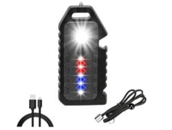 YEMAESRE Edc Mini Linterna 500 Lúmenes Recargable 5 Modos De Luz Negro