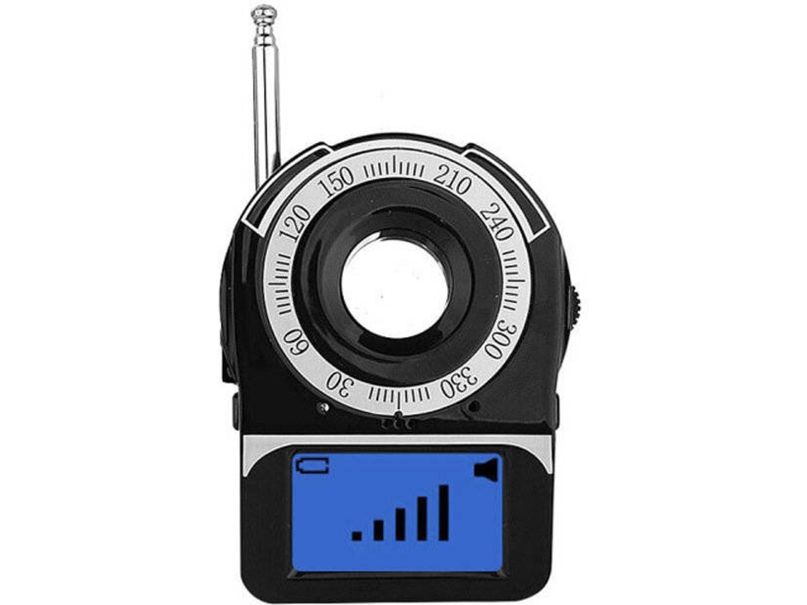 Detector de Espías Mini Bug Inalámbrico RF GSM con Lente de Cámara Oculta y Escáner Localizador para Proteger su Privacidad Negro YIZHOOD