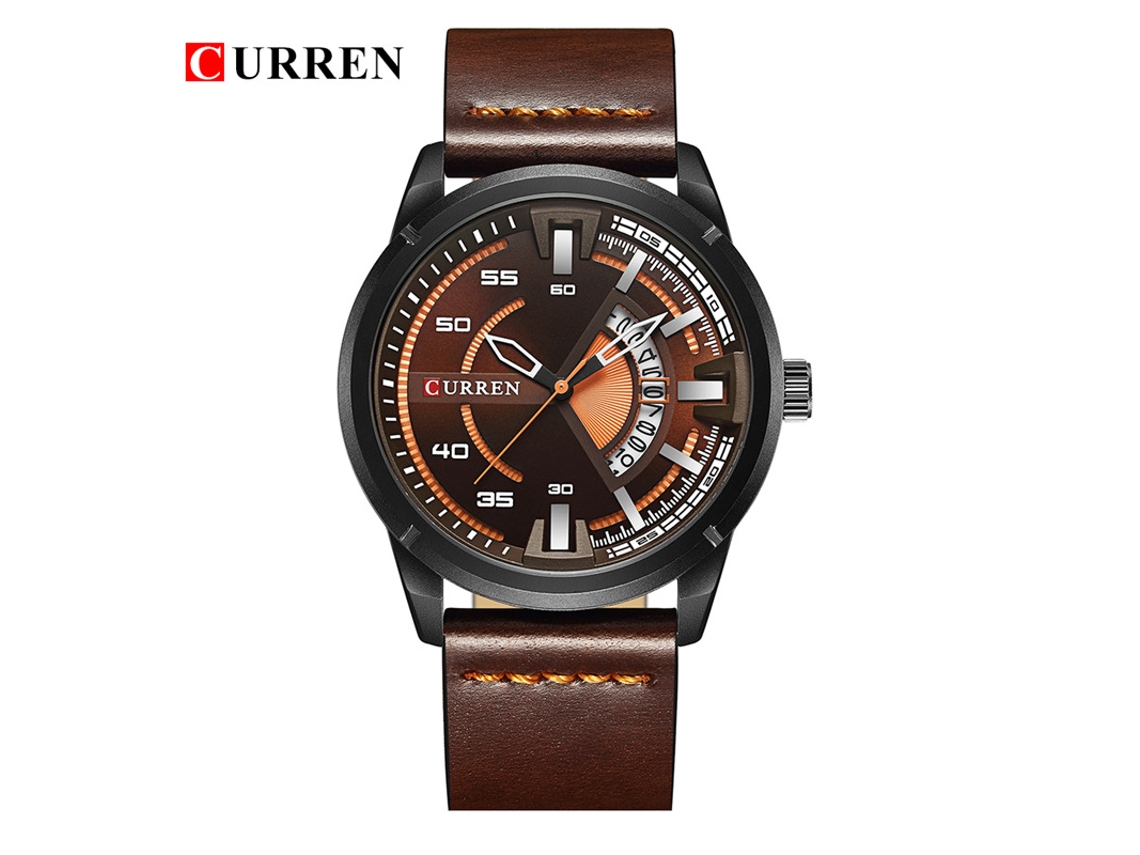 Reloj de negocios para hombre con correa de cuero, calendario y movimiento japonés. MDUG